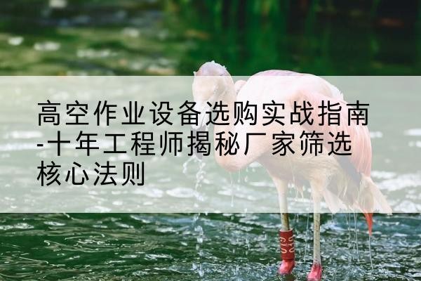 皋兰剪叉式升降机厂家-高空作业设备选购实战指南-十年工程师揭秘厂家筛选核心法则